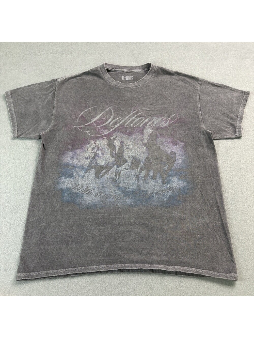 Deftones With Strange Distinct Voices Horse Band T Shirt Size Medium Oversized